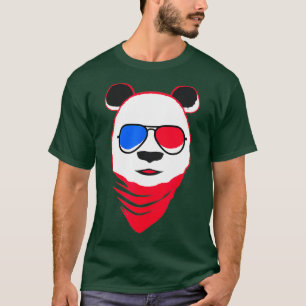 Cool Retro Vintag 80er Disco Party Panda Bear T-Shirt