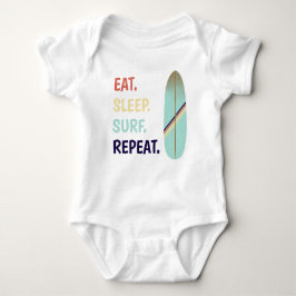 Cool Retro Vintag Blue Surfboard Surfboard Surfen Baby Strampler