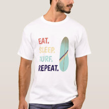 Cool Retro Vintag Blue Surfboard Surfer