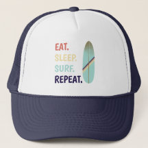 Cool Retro Vintag Blue Surfboard Surfer