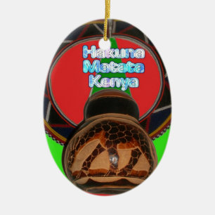 Cool Retro Vintag Hakuna Matata Geschenke Kenya Ga Keramikornament