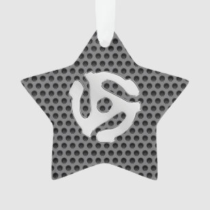 COOL Retro Vintage Chrome Like 45 spacer DJ Print Ornament
