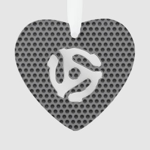 COOL Retro Vintage Chrome Like 45 spacer DJ Print Ornament