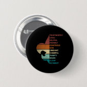 Cool Retro Vintage Stil Pfadfinder Gesetz Button (Vorne & Hinten)