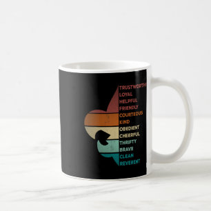 Cool Retro Vintage Stil Pfadfinder Gesetz Kaffeetasse
