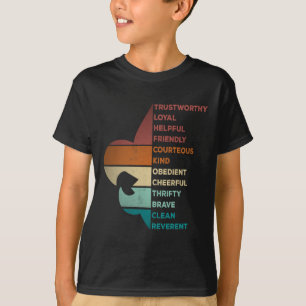 Cool Retro Vintage Style Pfadfinder Gesetz T-Shirt