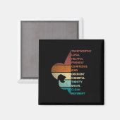 Cool Retro Vintage Style Scouting Law  Magnet (Vorderseite/Rückseite)