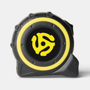 COOL Retro Vintage Yellow 45 spacer DJ Maßband