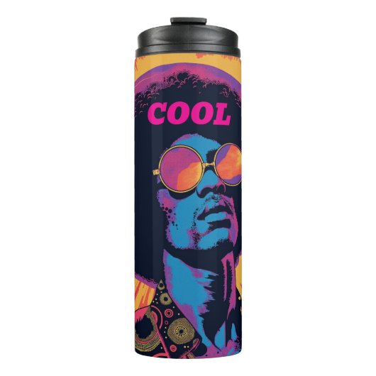 Cool/Retro-Wärmer Thermosbecher (Vorderseite)