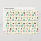 Cool Retro Weihnachtsfeiertag Pasta Snowflakes Feiertagspostkarte (Vorne/Hinten)