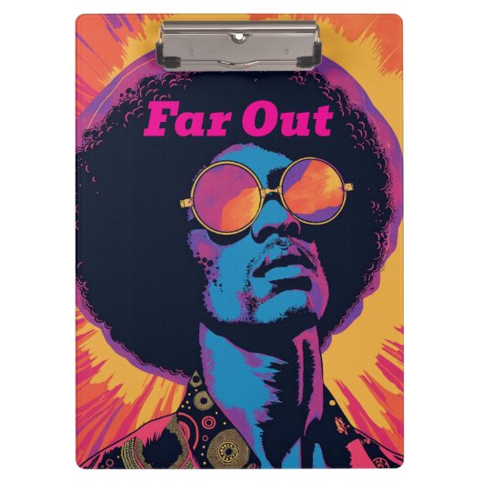 Cool/Retro-Zwischenablage Klemmbrett (Vorderseite)