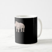 Cool Rhino | Niedlich Chubby Rhino Kaffeetasse (VorderseiteRechts)