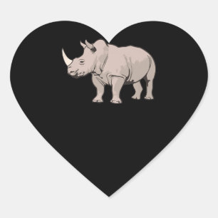 Cool Rhino Premium Herz-Aufkleber