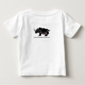 Cool RHINOCEROS - Gefährdete tierische Grafik- Baby T-shirt (Rückseite)