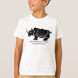 Cool RHINOCEROS - Gefährdete tierische Grafik- T-Shirt