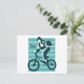 Cool Rider Design - BMX Postkarte (Stehend Vorderseite)
