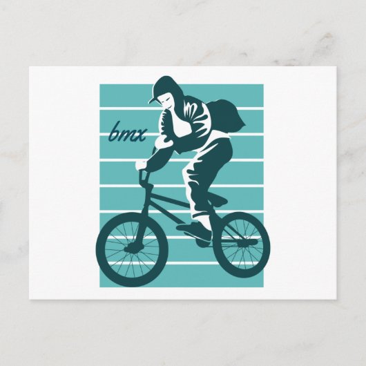 Cool Rider Design - BMX Postkarte (Vorderseite)