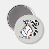 Cool Ring-tails LEMUR - Primat - Madagaskar Magnet (Vorderseite/Rückseite)