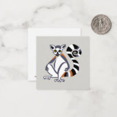 Cool Ringschwanze LEMUR - gefährdetes Tier - Prima Mitteilungskarte (Vorderseite/Rückseite Beispiel)