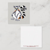 Cool Ringschwanze LEMUR - gefährdetes Tier - Prima Mitteilungskarte (Vorne/Hinten)