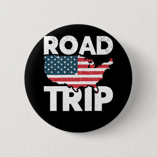 Cool Road Trip American Traveller USA Travel Button