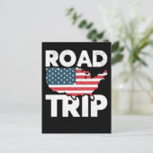Cool Road Trip American Traveller USA Travel Postkarte (Stehend Vorderseite)