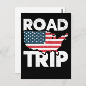 Cool Road Trip American Traveller USA Travel Postkarte (Vorne/Hinten)