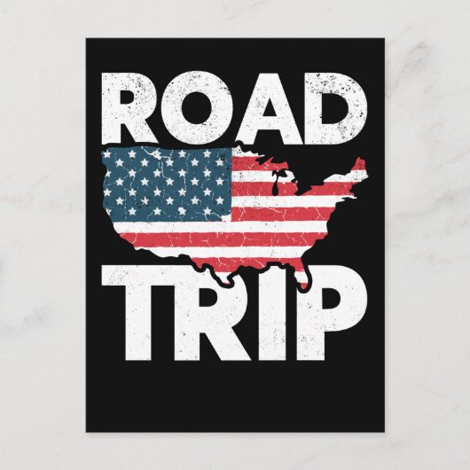 Cool Road Trip American Traveller USA Travel Postkarte (Vorderseite)