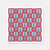 Cool Robot Pattern Boys Birthday Serviette (Vorderseite)