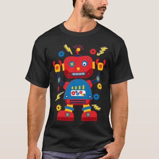 Cool Robotics Engineer Roboter Kids T-Shirt (Vorderseite)