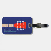 Cool Rock Gitarre Musicians Travel Gepäckanhänger (Rückseite horizontal)