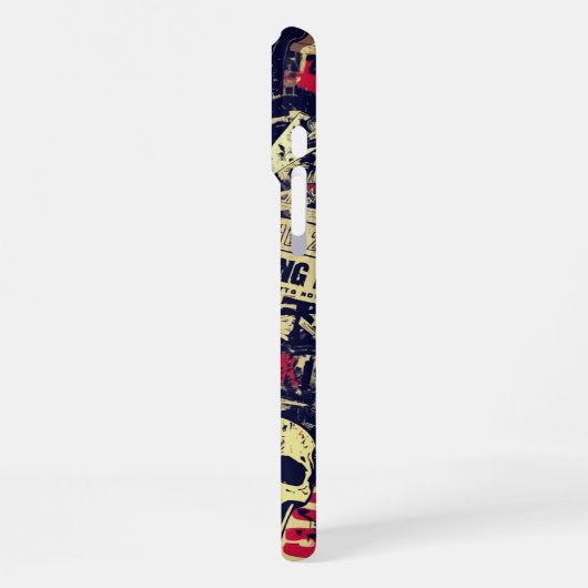 Cool Rock Guitar Skulls Guitarist Musician Gift iPhone Hülle (Linke Seite)