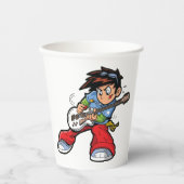 Cool Rock Star Gitarrist Fun Musiker Pappbecher (Vorderseite)