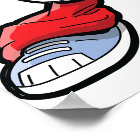 Cool Rock Star Gitarrist Fun Musiker Poster (Ecke)