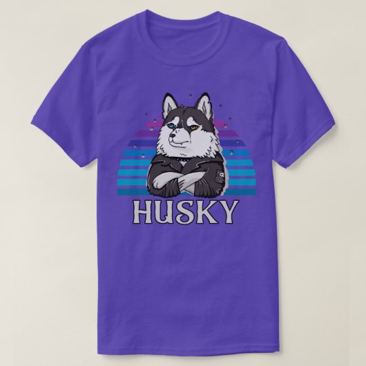 Cool Rocker Husky Dog Lover T-Shirt (Design vorne)