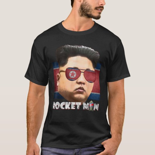 Cool Rocket Man Kim Jong Un T-Shirt (Vorderseite)