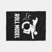 Cool Roll Model _ Funny Handicapped Person Wheelch Fleecedecke (Vorderseite (Horizontal))