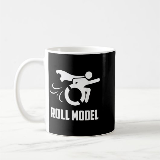 Cool Roll Model _ Funny Handicapped Person Wheelch Kaffeetasse (Links)