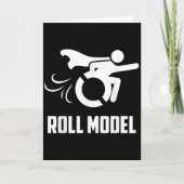 Cool Roll Model _ Funny Handicapped Person Wheelch Karte (Vorderseite)