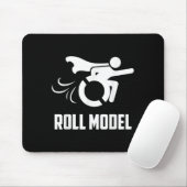 Cool Roll Model _ Funny Handicapped Person Wheelch Mousepad (Mit Mouse)