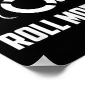 Cool Roll Model _ Funny Handicapped Person Wheelch Poster (Ecke)
