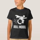 Cool Roll Model _ Funny Handicapped Person Wheelch T-Shirt (Vorderseite)