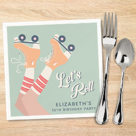Cool Roller Skaten Geburtstagsparty Serviette