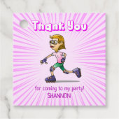 Cool Roller Skaten Girl Geschenkanhänger (Vorderseite)