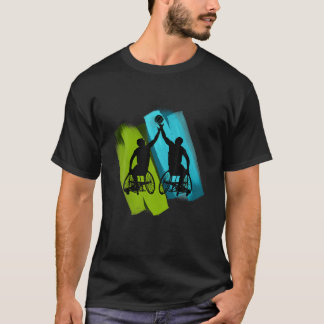 Cool Rollstuhl Basketball Spiel T Shirt