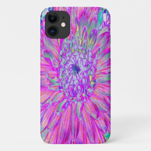 Cool rosa Blau und Lila Künstlerische Dahlia Blüte Case-Mate iPhone Hülle (Rückseite)