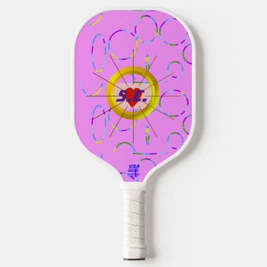 Cool rosa Cooles Pickleball Paddel Schläger (Vorderseite)