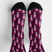Cool rosa Erdbeere Milkshake Muster Socken (Oben)