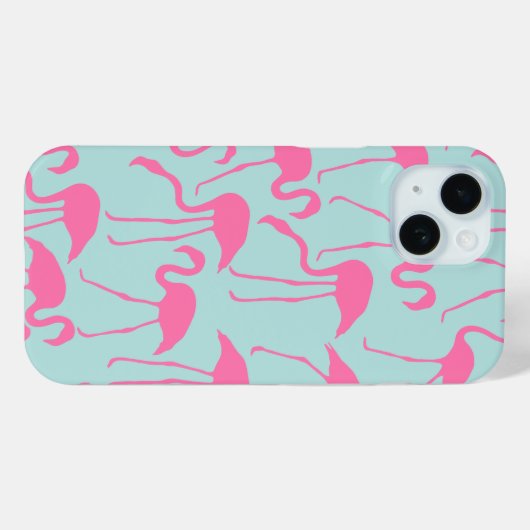 Cool rosa Flamingo-Muster Case-Mate iPhone Hülle (Rückseite (Horizontal))