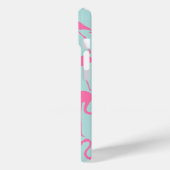 Cool rosa Flamingo-Muster Case-Mate iPhone Hülle (Rückseite / Links)